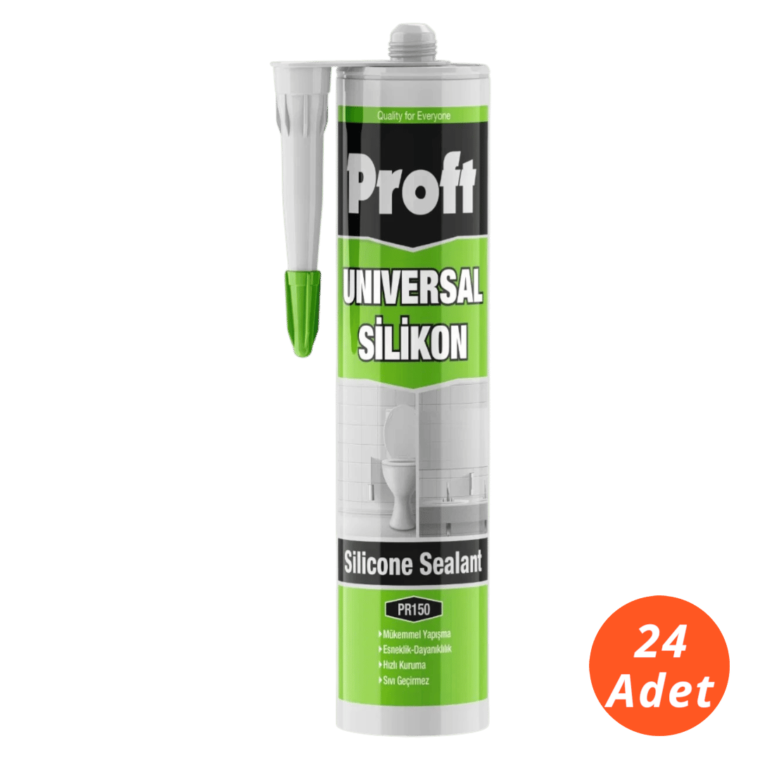 Proft Üniversal Silikon Siyah 300 gr - 24'lü Koli