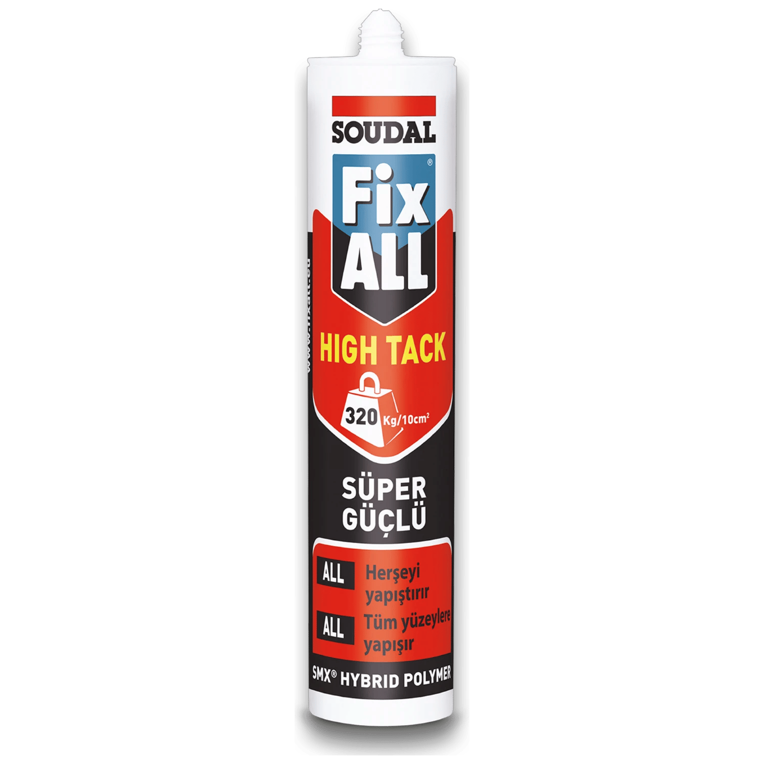 Soudal Fixall High Tack Hızlı ve Kuvvetli Yapıştırıcı Beyaz 290 ml