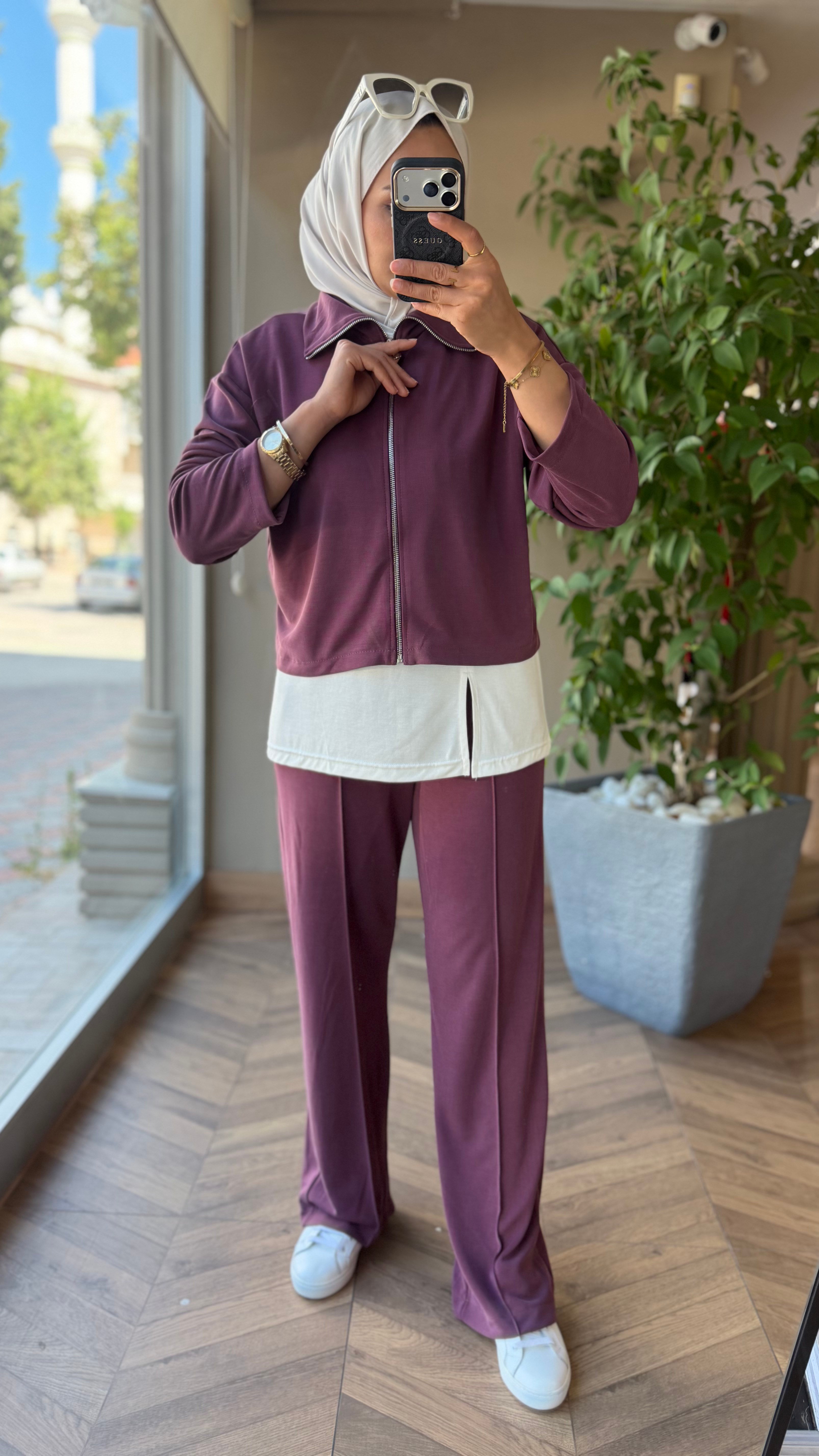 LAVENZA Üçlü Takım | Bordo