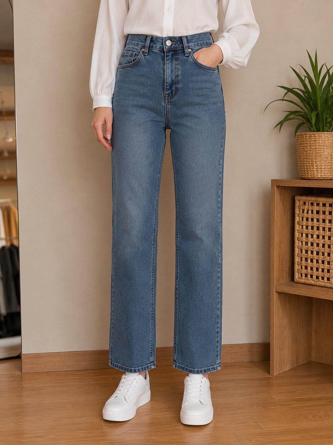 Lina Düz Paça Jean Pantolon