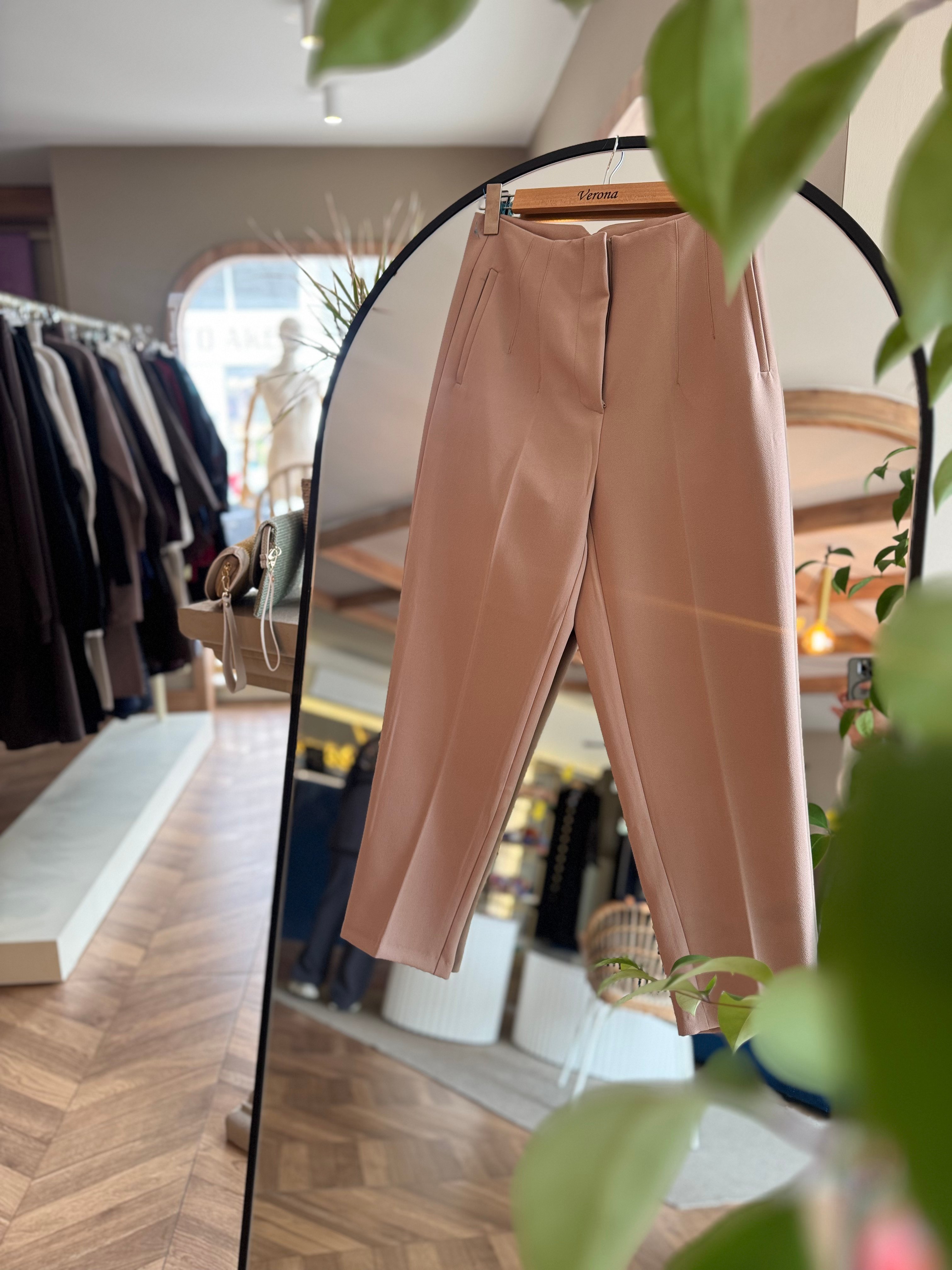Verona Zara Model Kumaş Pantolon | Bej
