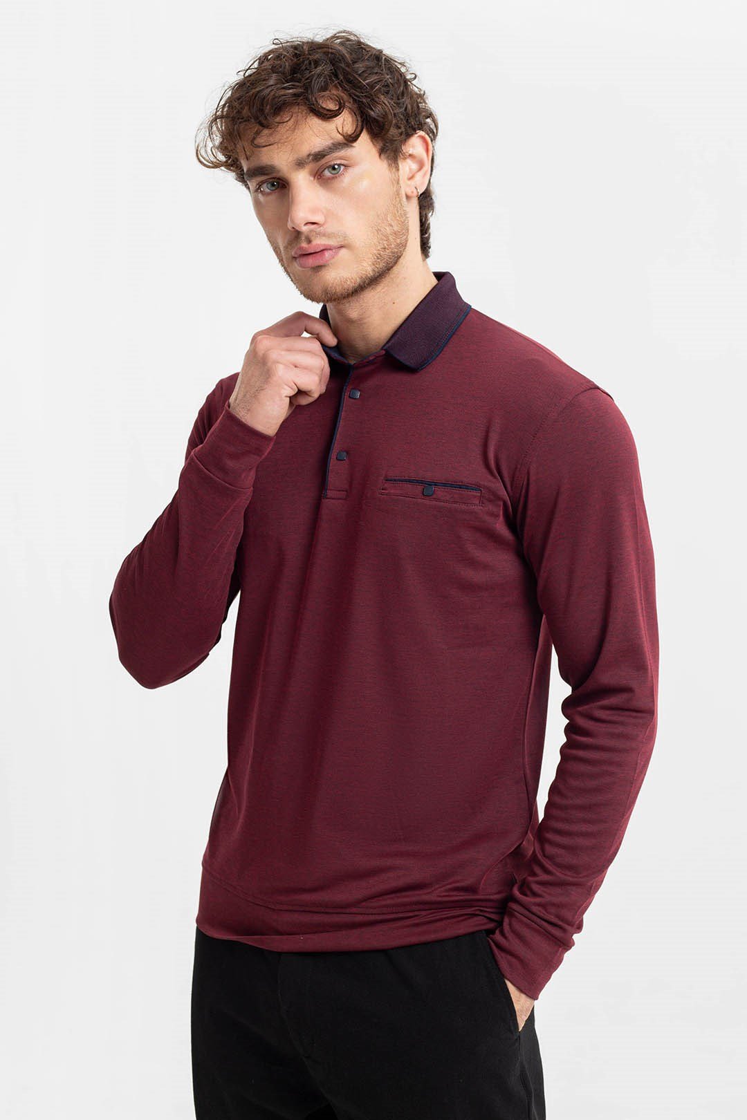 0024198 Vip Stendo Erkek Tişört Bordo