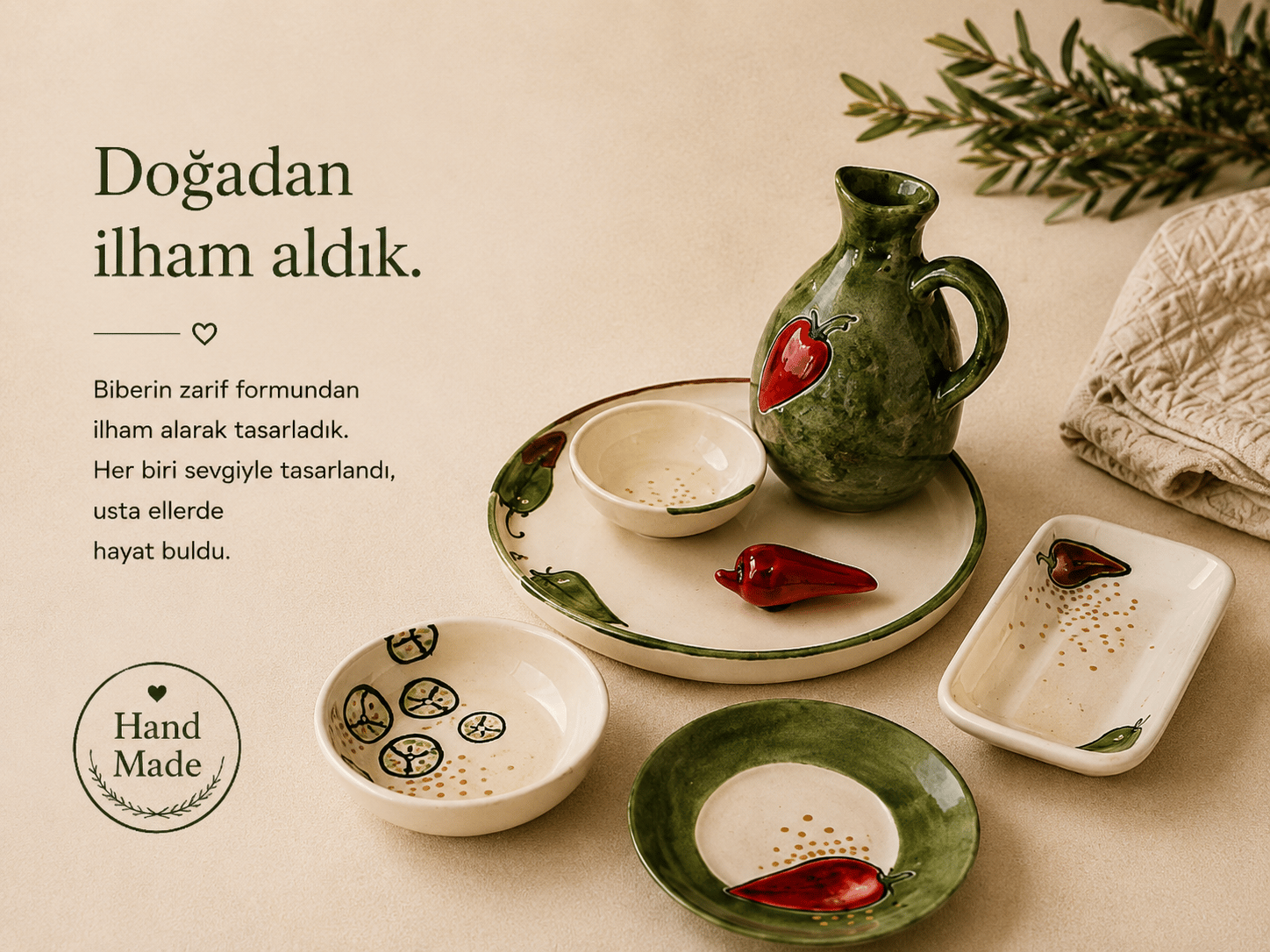 Hand Made Seramik Kahvaltı Takımı