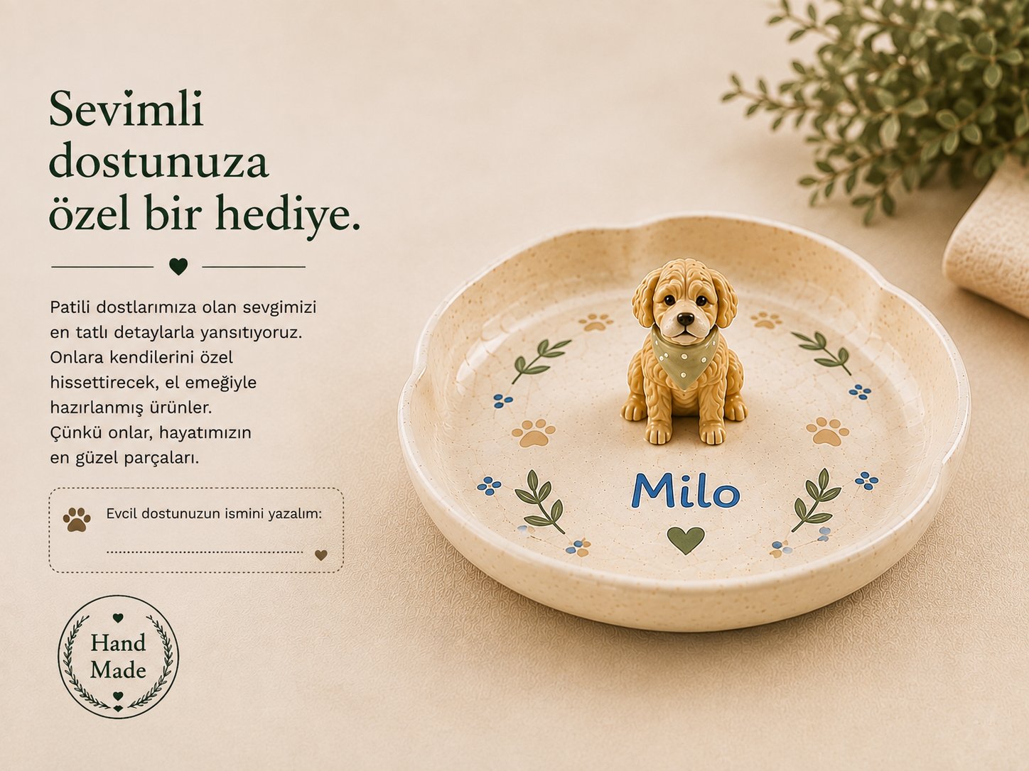 seramik handmade mama kabı