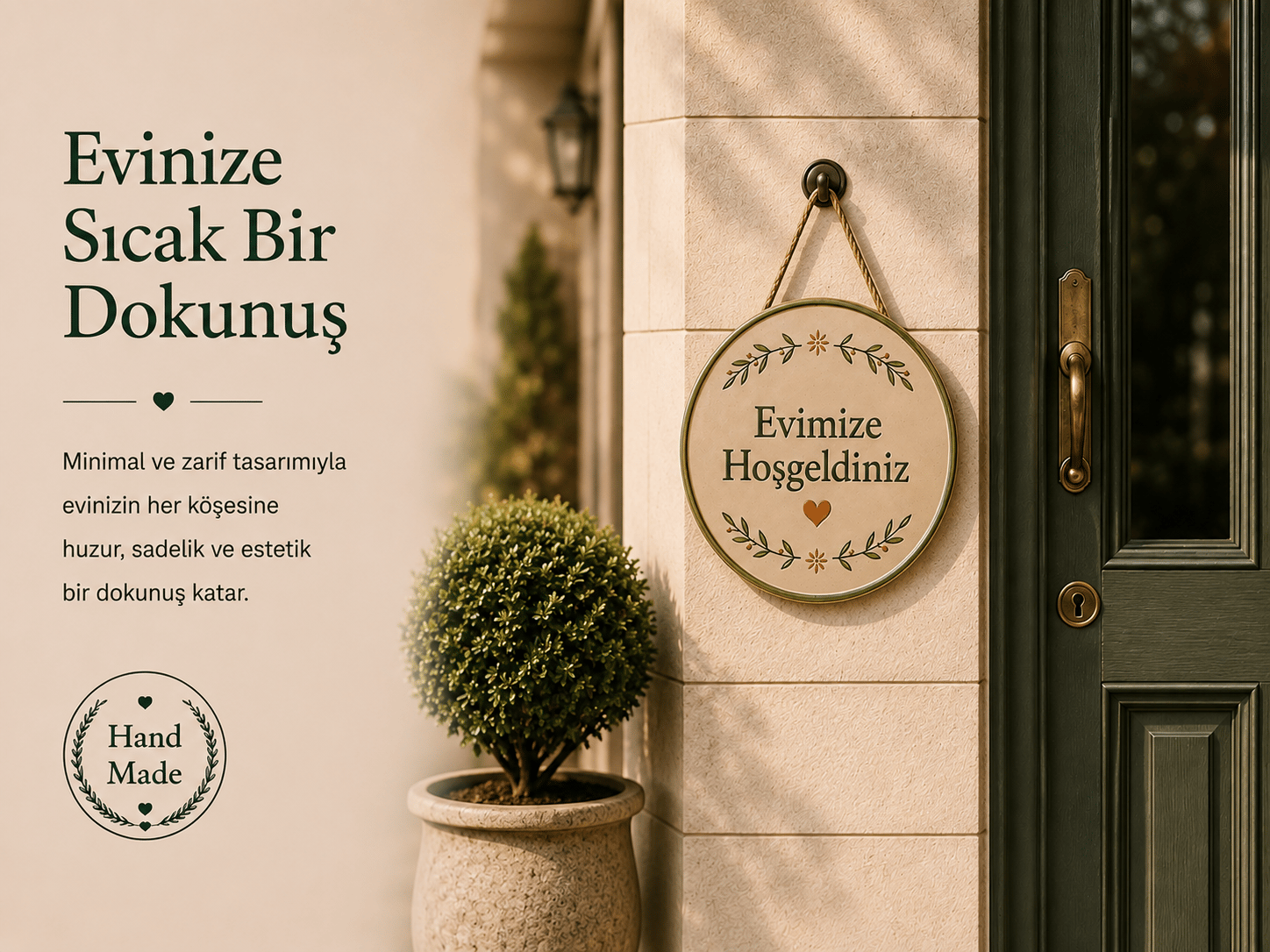 Seramik Hoşgeldin Kapı Süsü