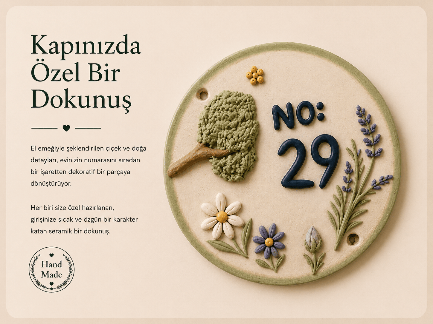 Seramik Kapı Önü Numaralık
