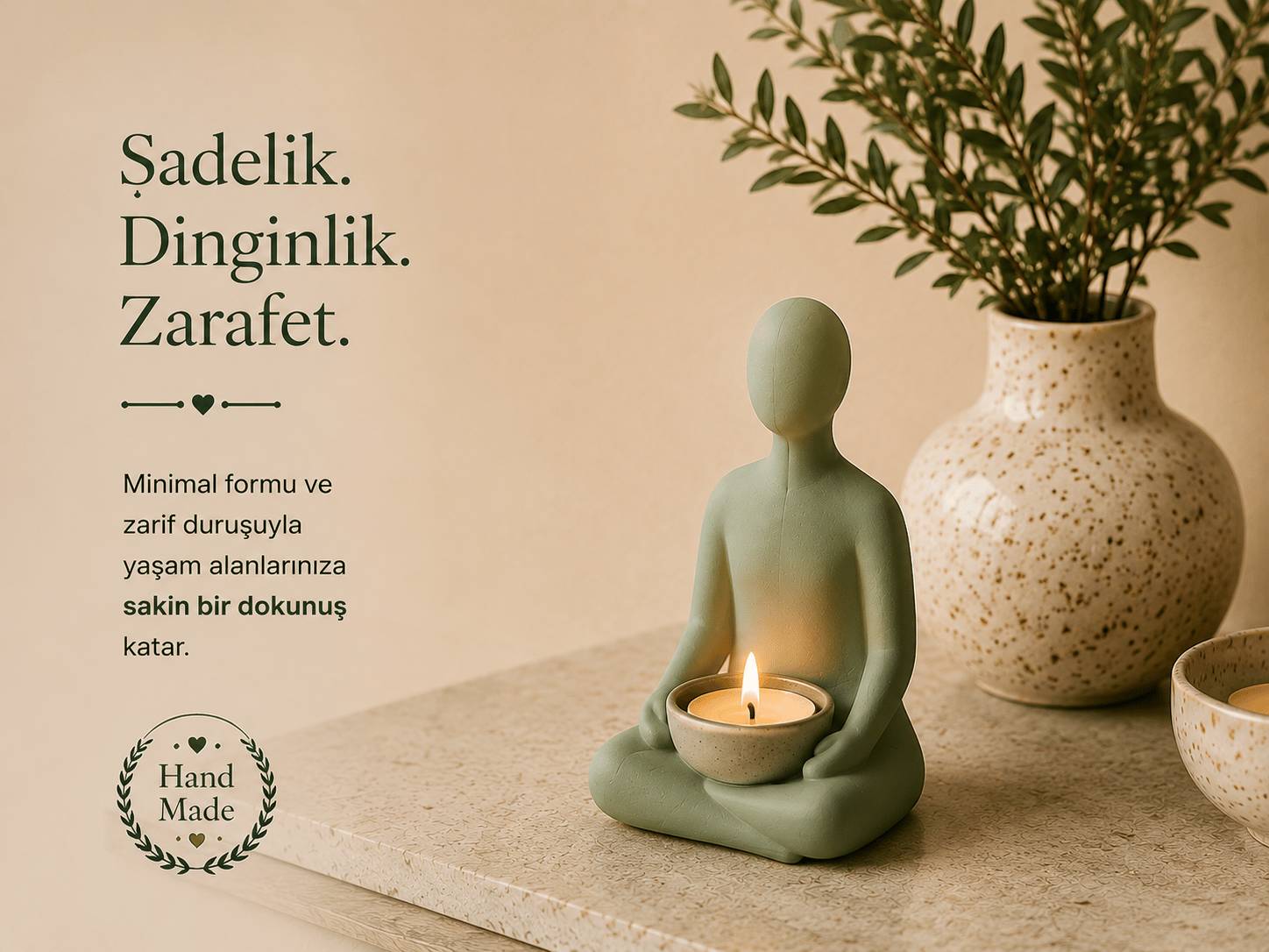 Seramik Yoga Mumluk Tütsülük Esanslık