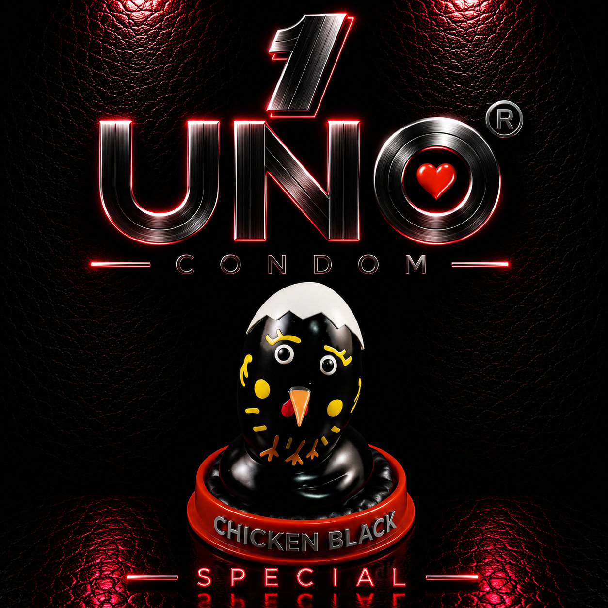 UNO Chicken Black Condom