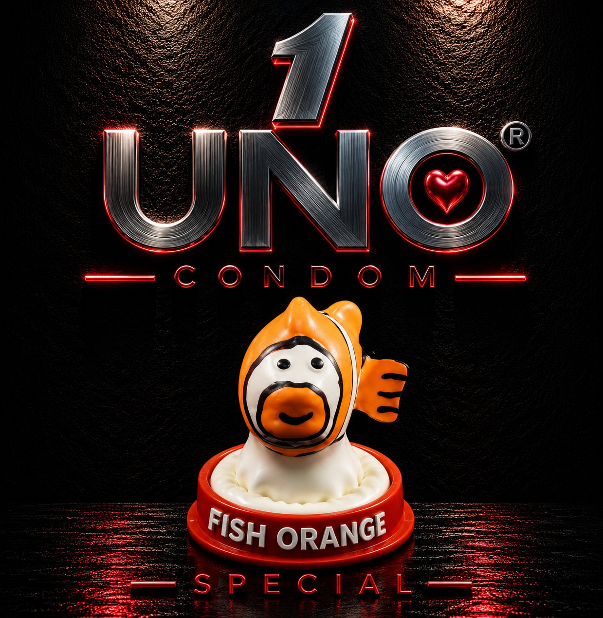 UNO Fish Orange Condom