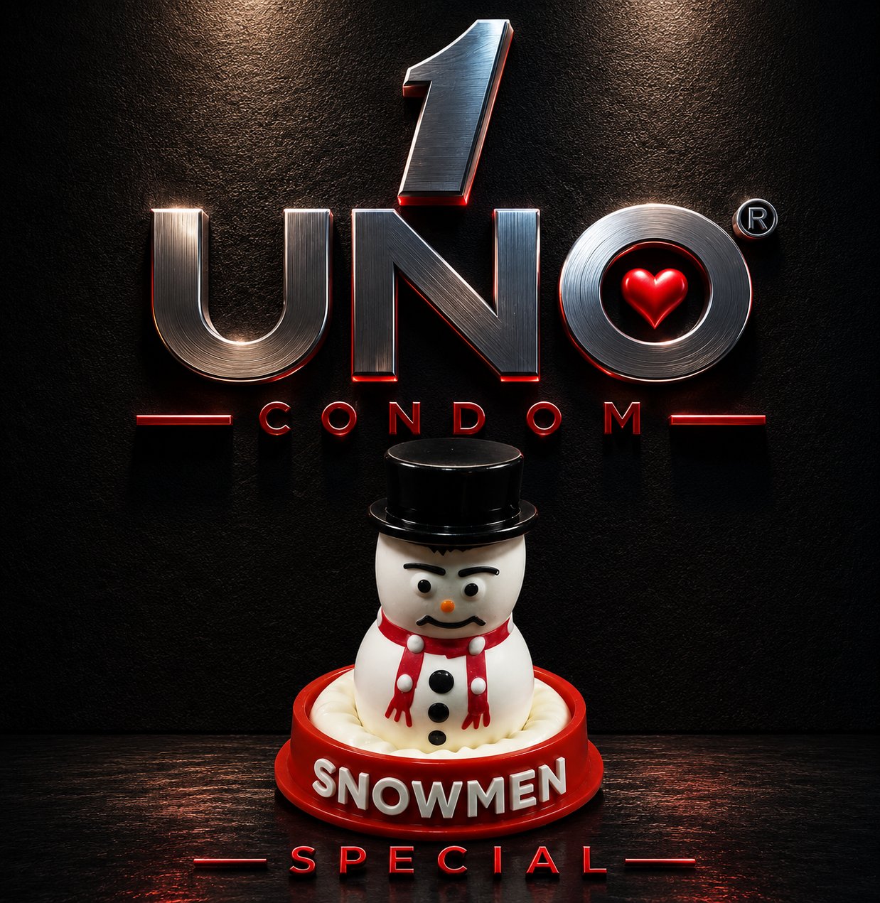 UNO Snowmen Condom