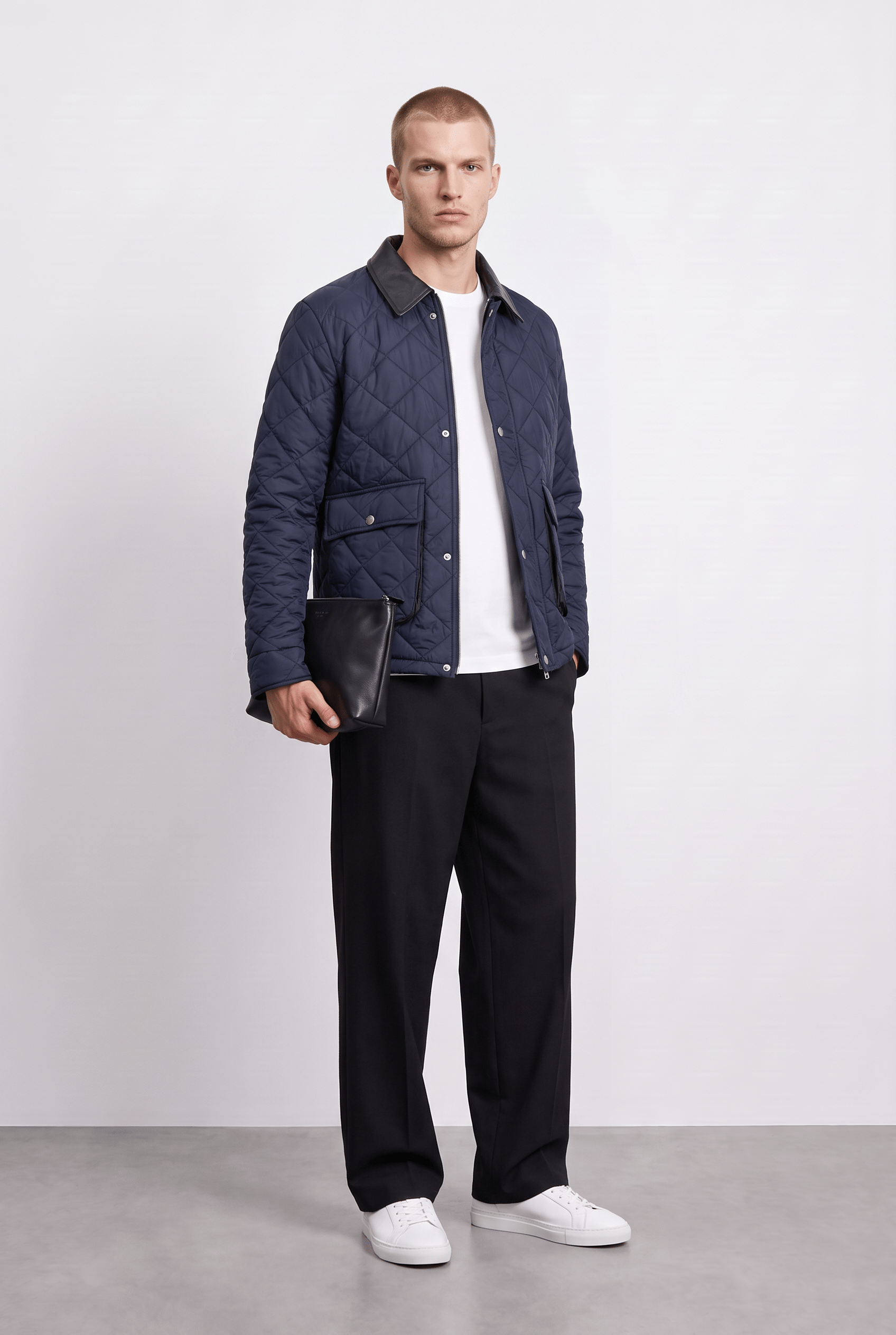 Baklava Kapitone Barbour Model Lacivert Ceket