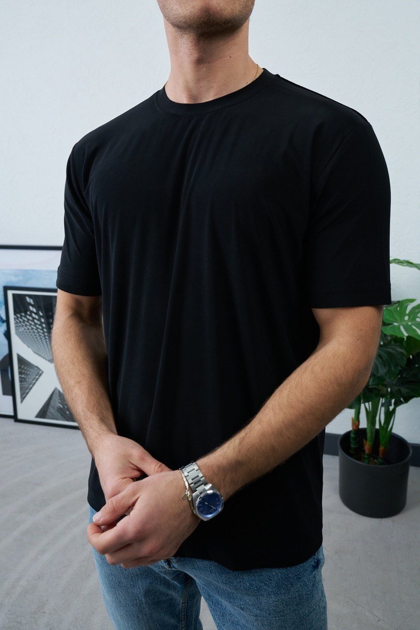 Ultra Hafif Siyah Basic T-Shirt - Fresh Tiril Tiril 
