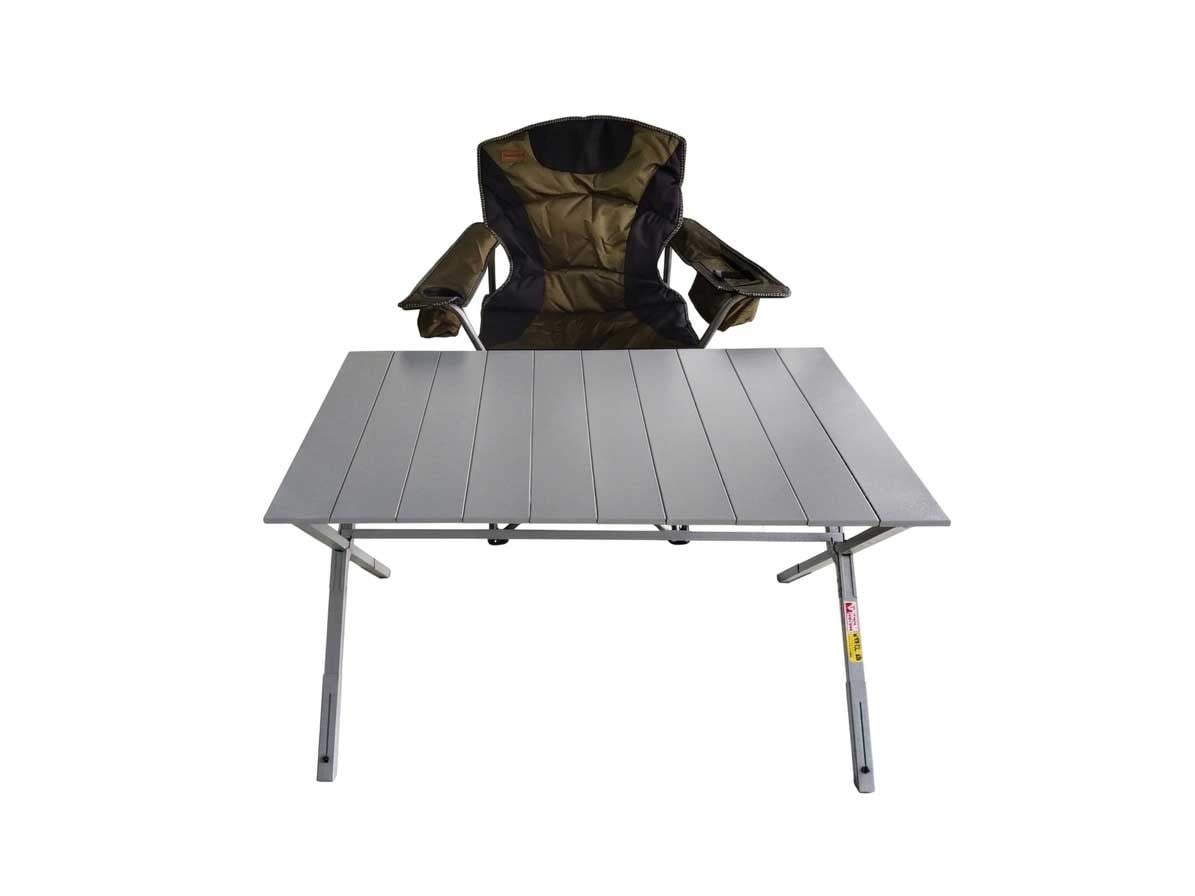 AlphaBack R108 Katlanır Kamp Sandalyesi Shadow Moss + Kamp Masası Seti