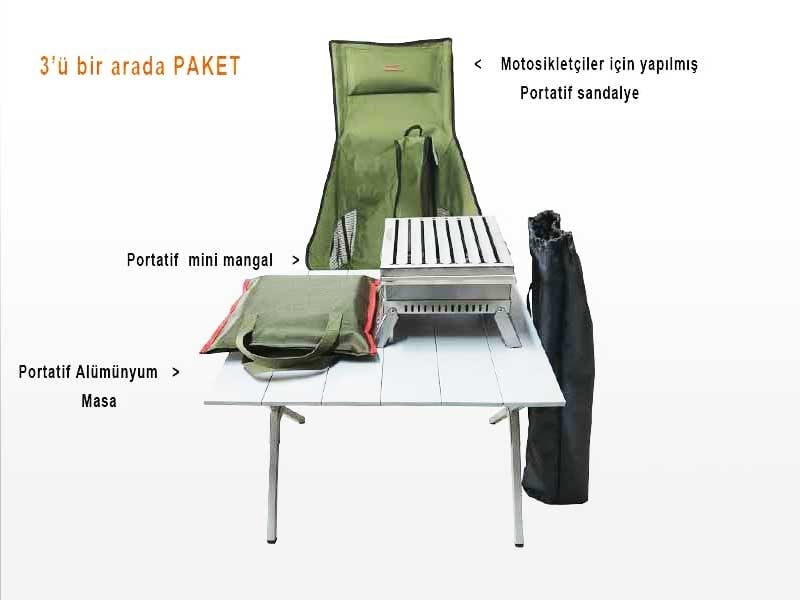 Motosikletçiler için kamp paketi