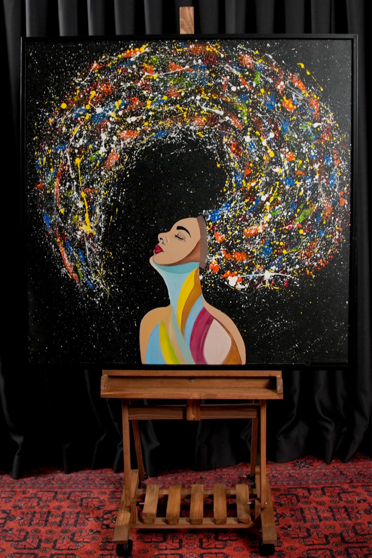 Abstract Kadın Portresi Dekoratif Duvar Tablosu