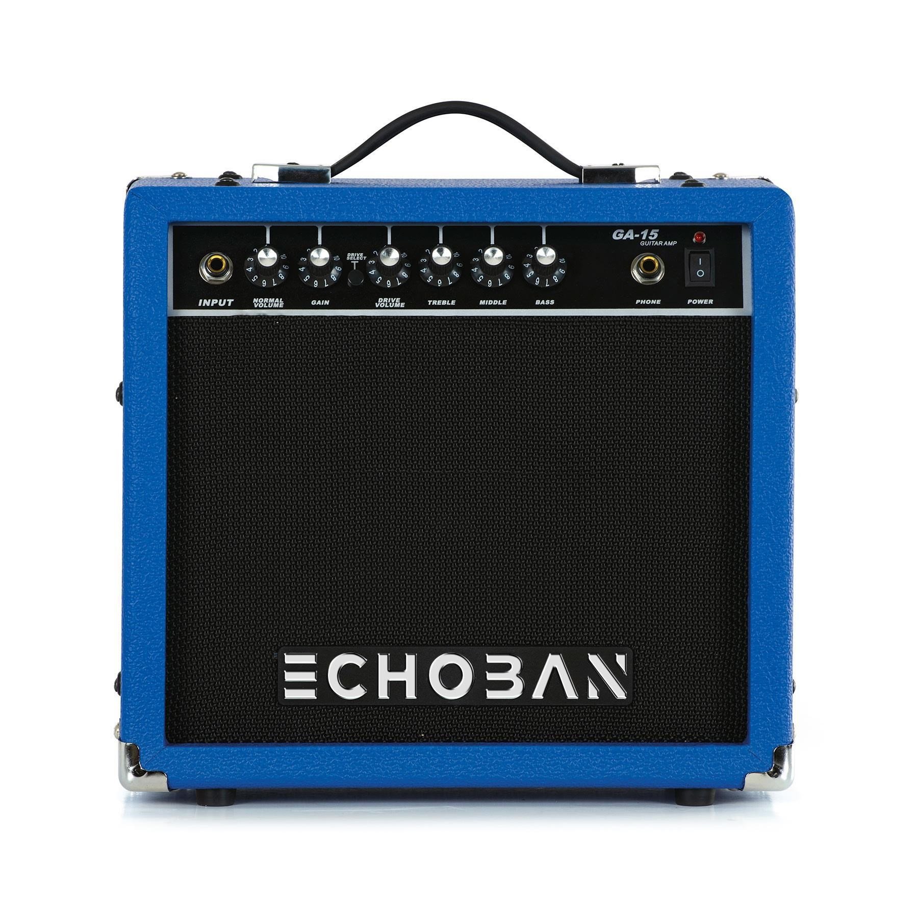 Echoban GA15USB 15 Watt Mavi Gitar Amfisi USB
