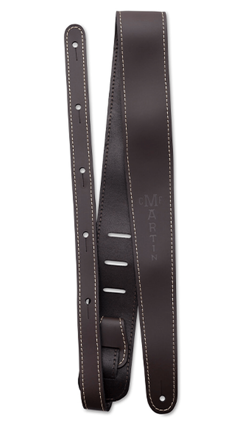 Martin %100 Deri Slim Gitar Askısı - Kahverengi