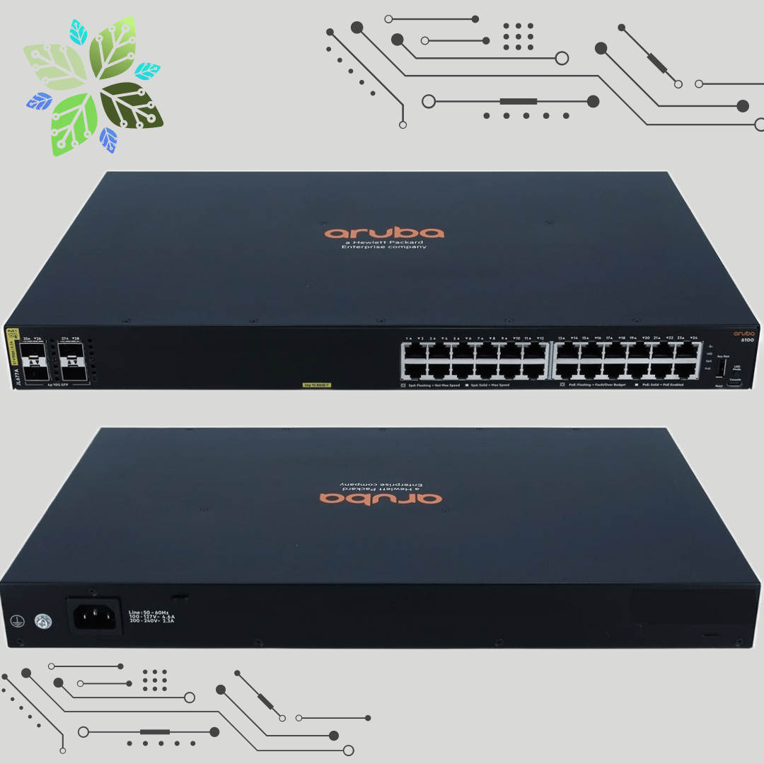 JL677A  Aruba 6100 24G POE 4SFP+ 370W Switch