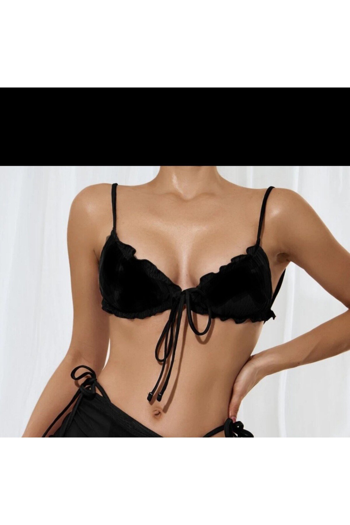 Desenli bikini üstü