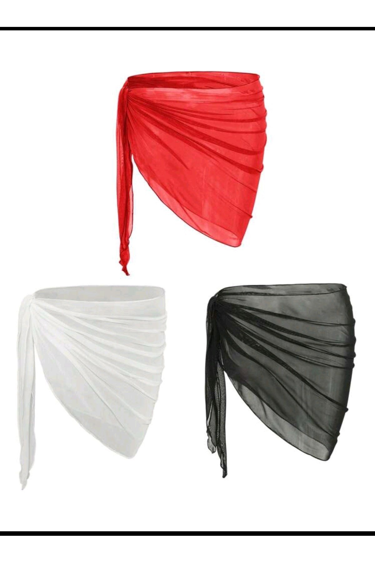 Karmaşık renk 3lü pareo set