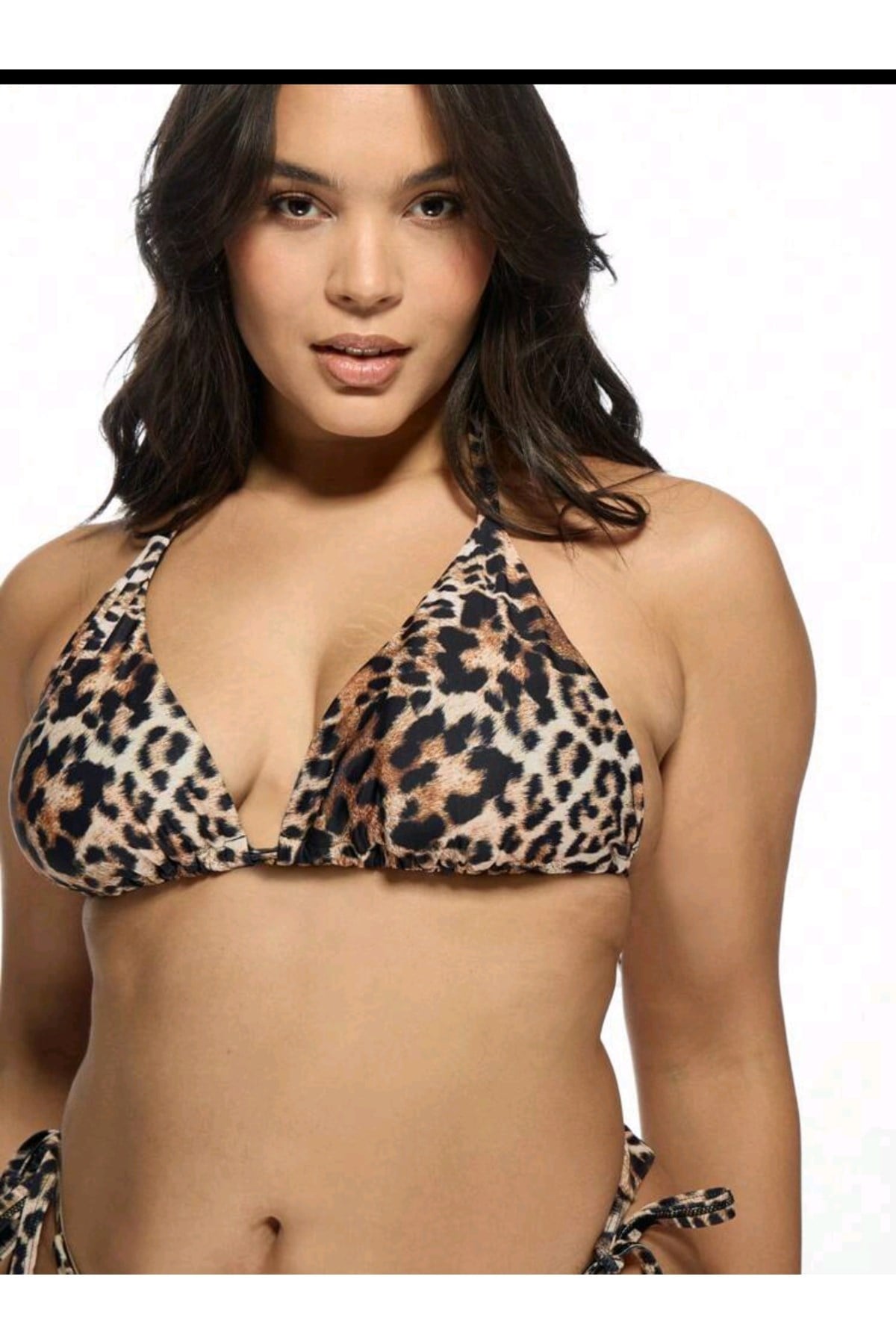 Leopar desenli bikini takım