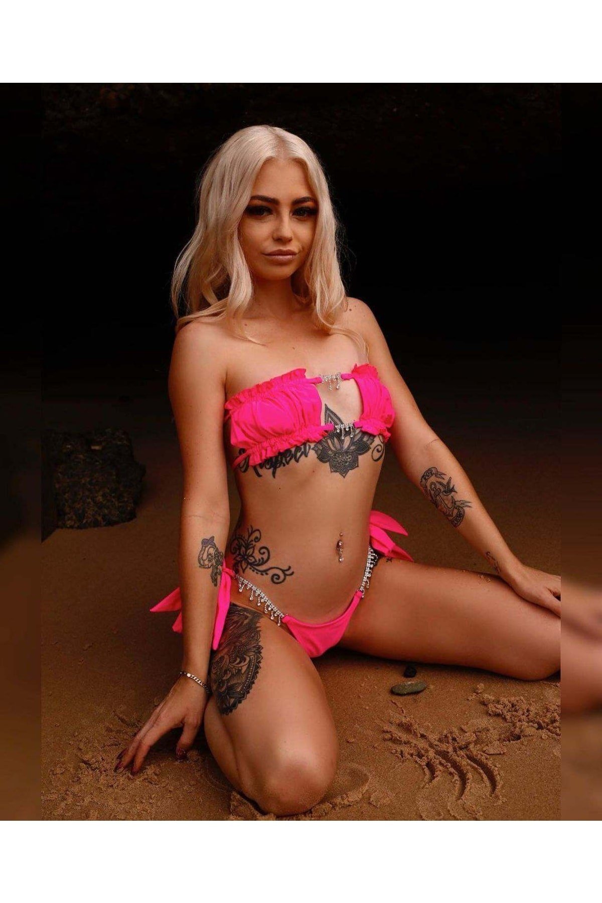 Taş Detaylı Bikini Takım