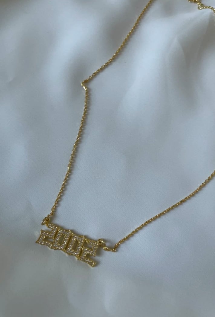 2002 Taşlı Çelik Kolye