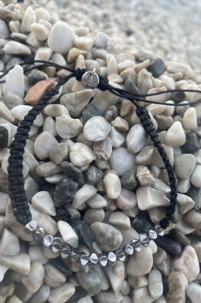 Natural Stone Crystal Grey Handmade Bileklik