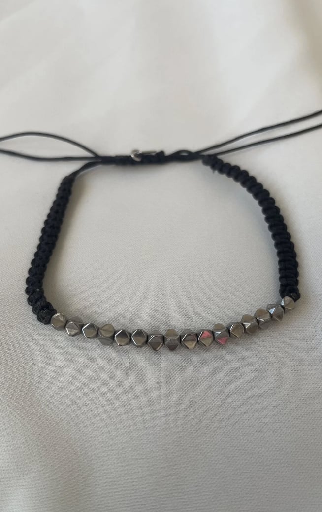 Natural Stone Crystal Grey Handmade Bileklik