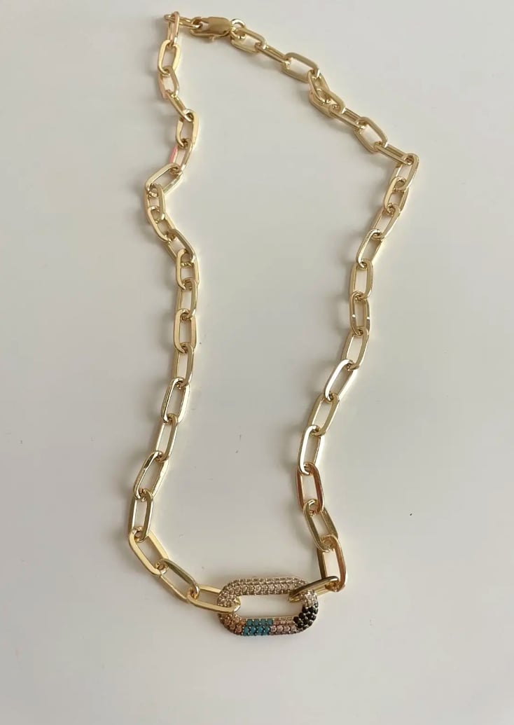 Renkli Oval Kolye