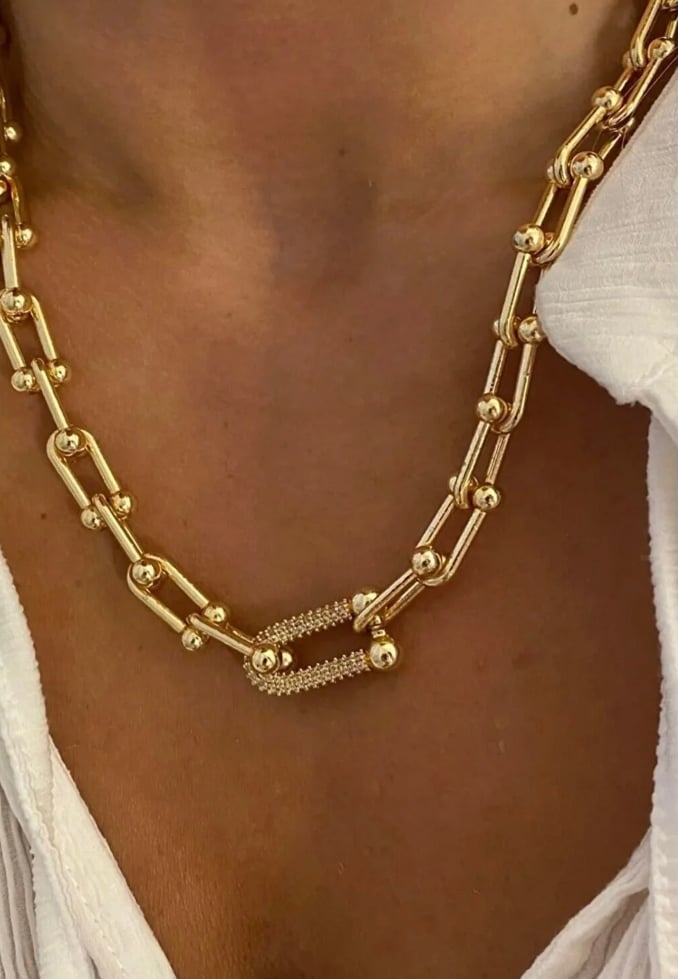 Taşlı Tiffany Kolye