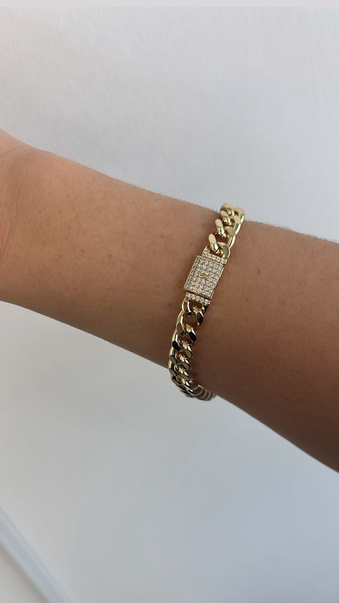 14k Gold Gurmet Zincir Bileklik 22cm