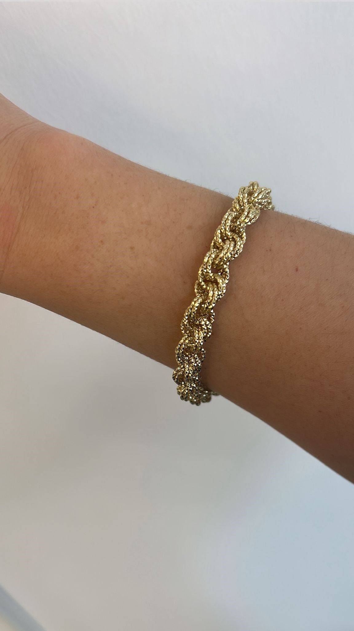 14k Gold Vip Seri Burgu Bileklik 23cm