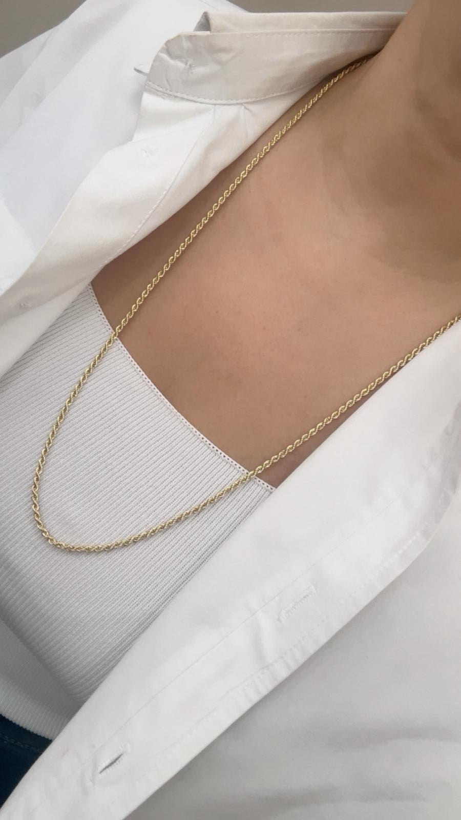 14K Gold Vip Seri Burgu Kolye 70cm