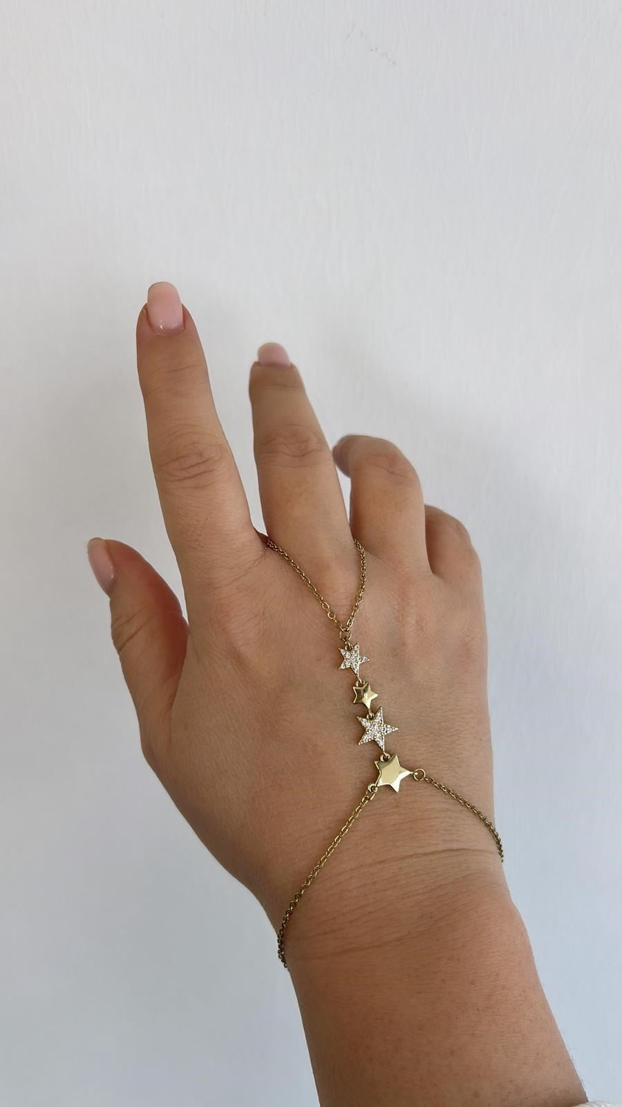 14k Gold Vip Seri Taşlı Yıldızlı Şahmeran 