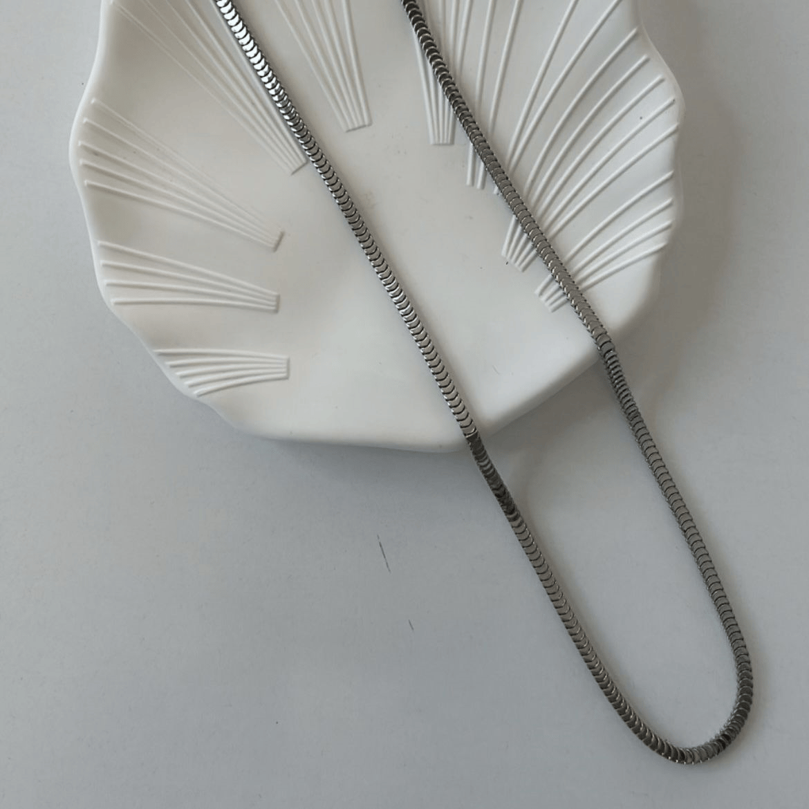 Çelik Balıksırtı  Kolye 60cm