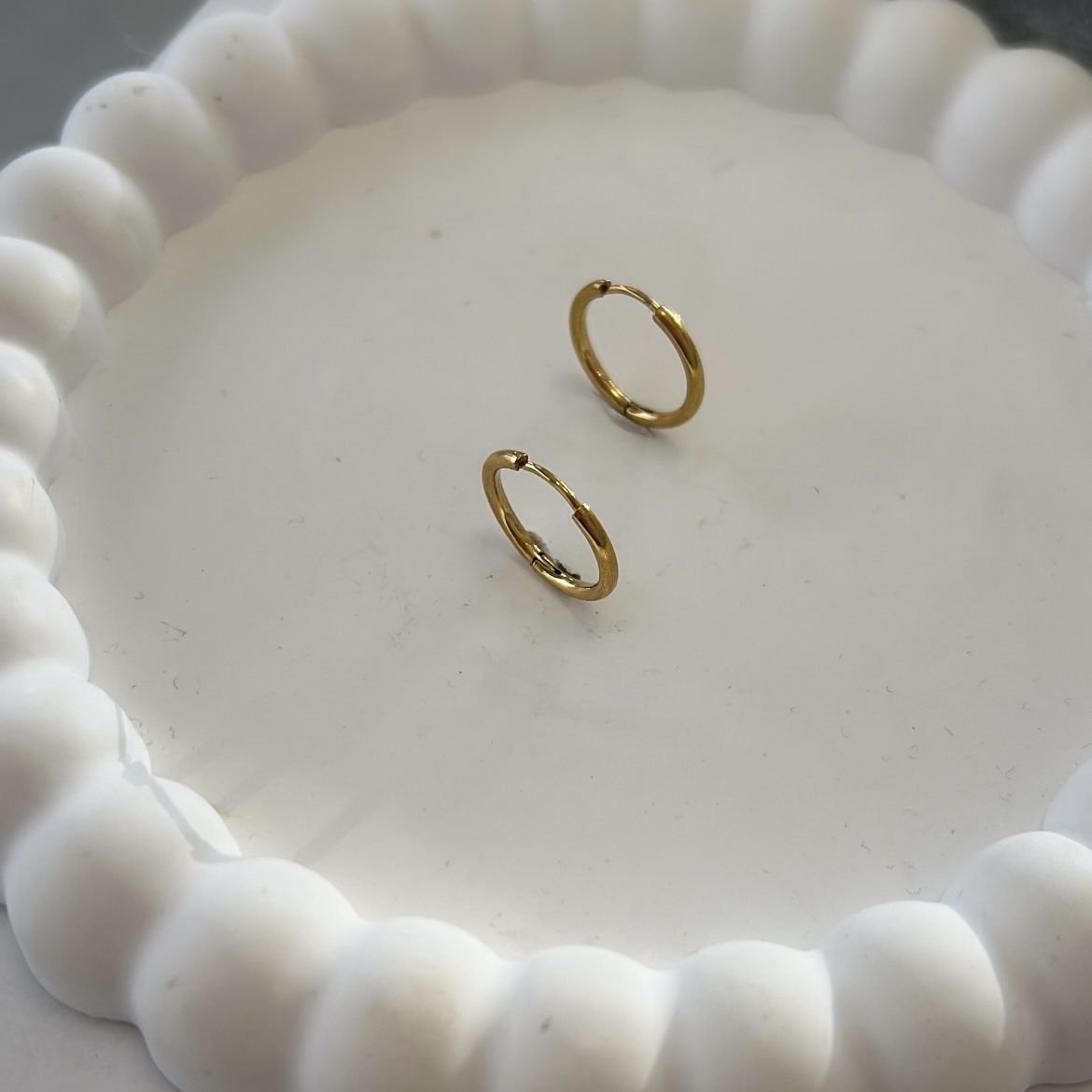 Çelik İnce Halka Küpe 1,2cm