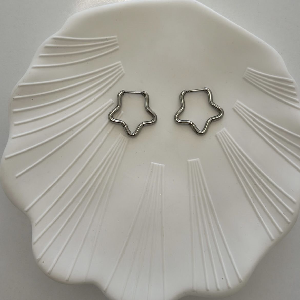 Çelik Yıldız Küpe 2cm