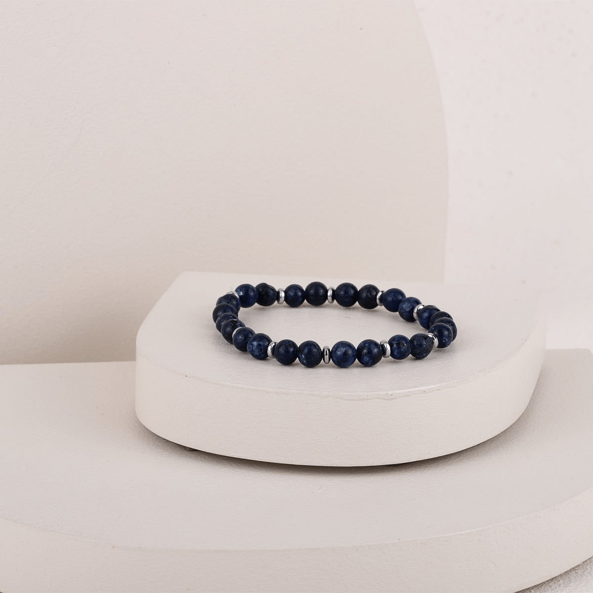 Dark Blue Cam Boncuk Bileklik
