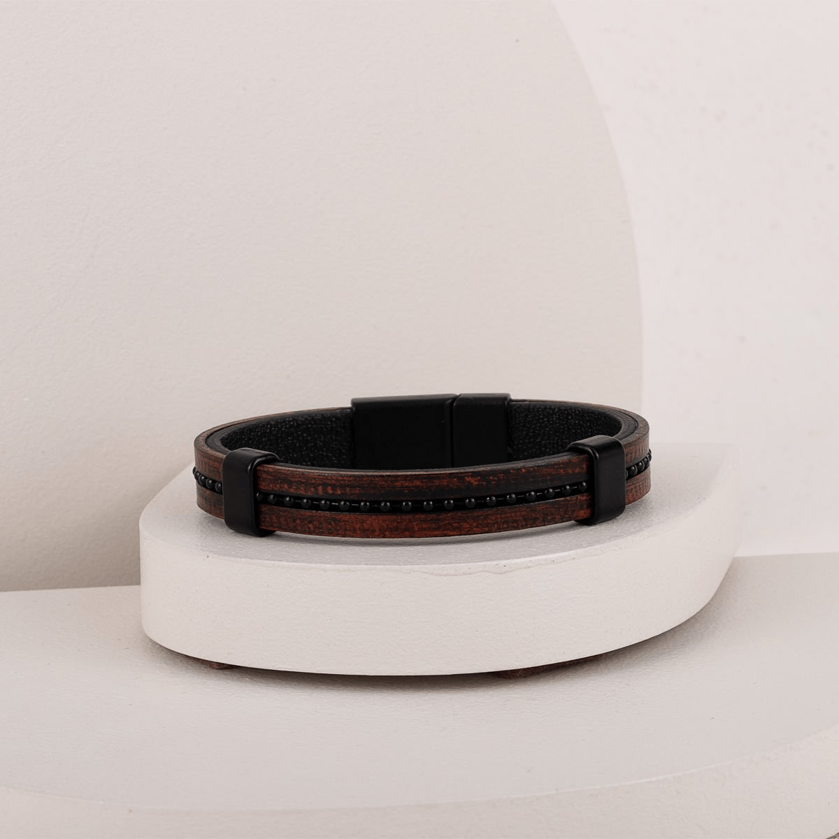 Deri Detaylı Bileklik 21cm