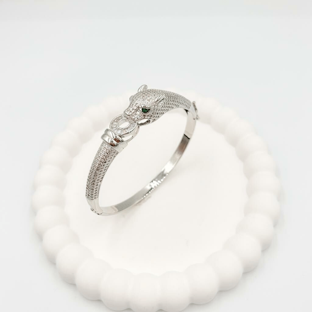 İthal Zirkon Taşlı Snake Kelepçe 17 cm