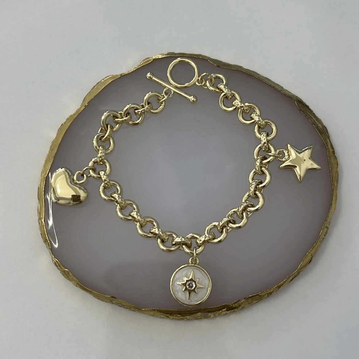 Özel Seri 14k Gold Charmlı Ctş Bileklik 18cm