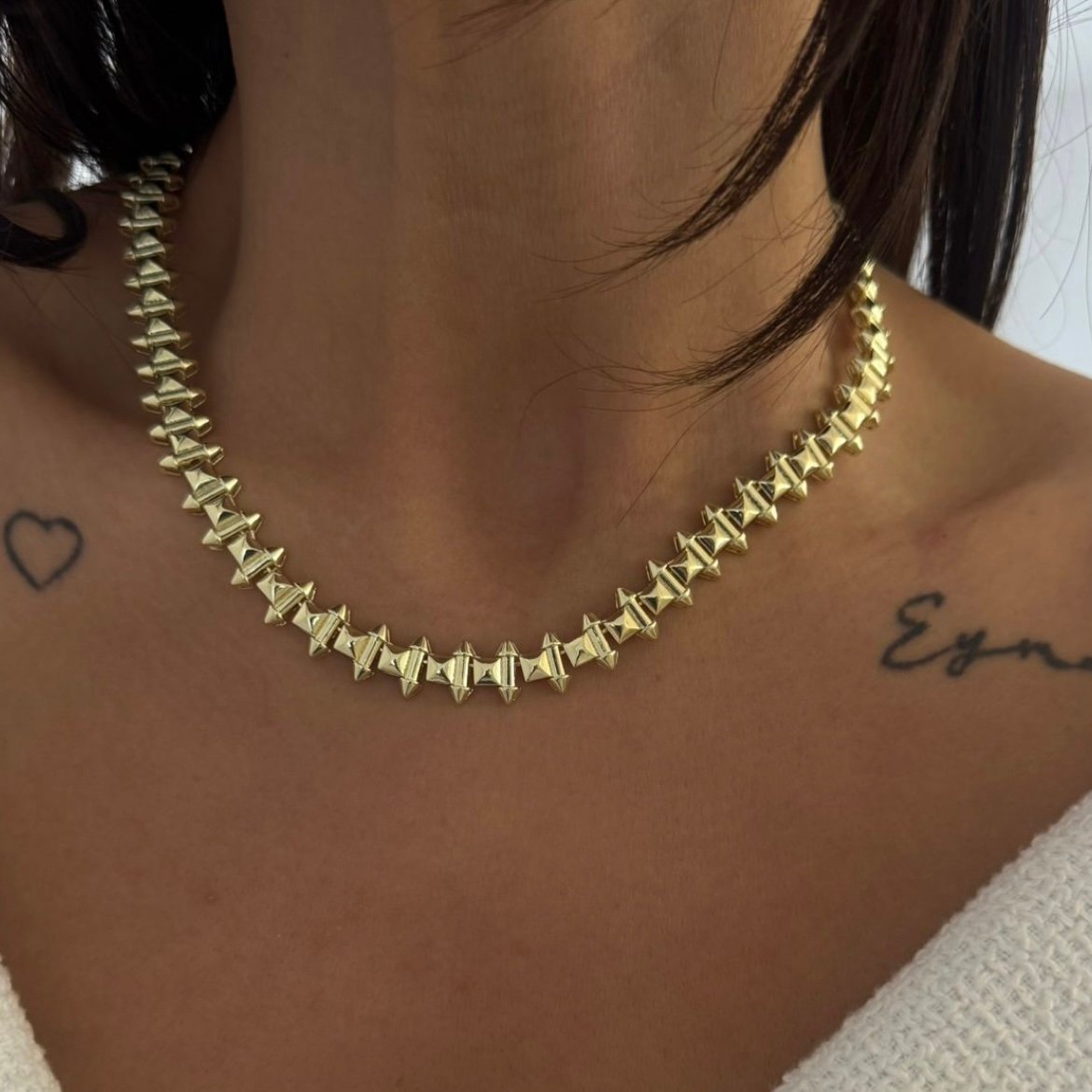 Özel Seri 14K Gold Çivi Kolye 45cm