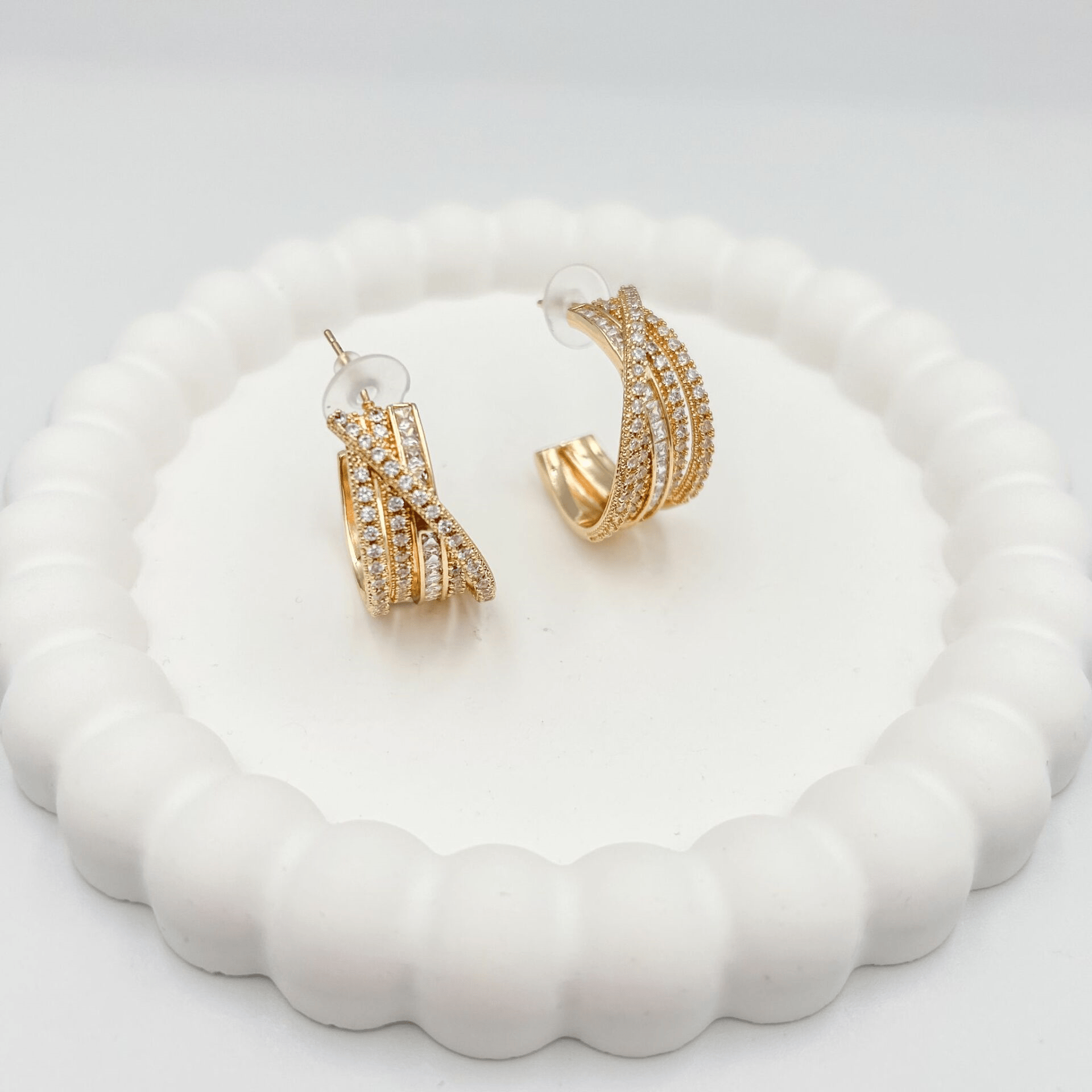 Özel Seri Çoklu Halka Küpe 2,5 cm