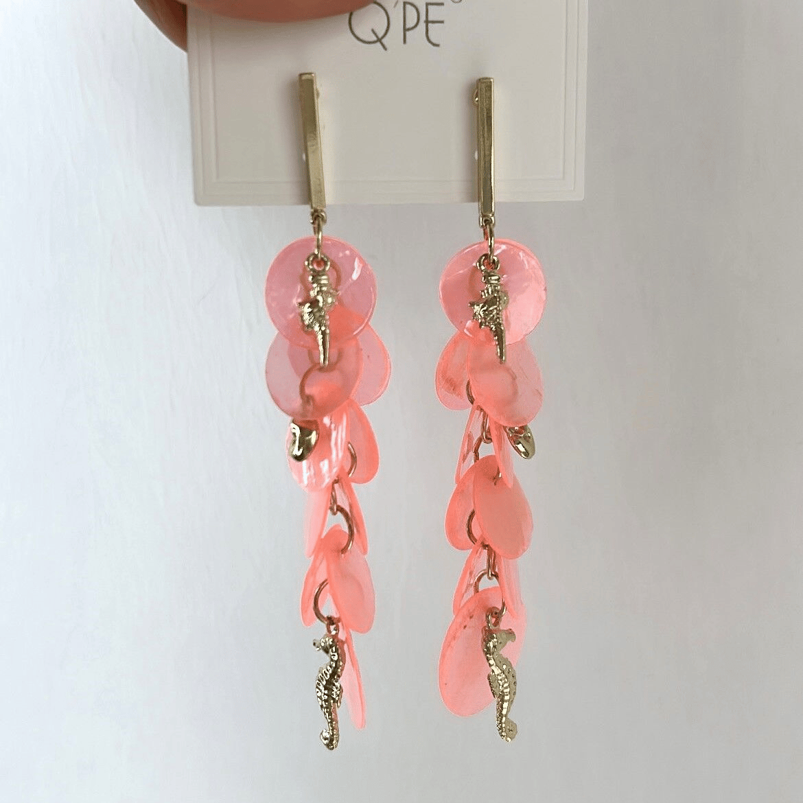 Özel Seri Mercan Sedefli Küpe 9 cm