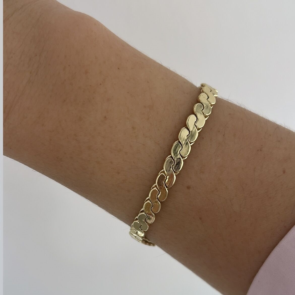 Özel Seri S Kıvrım Zincir 18cm Gold