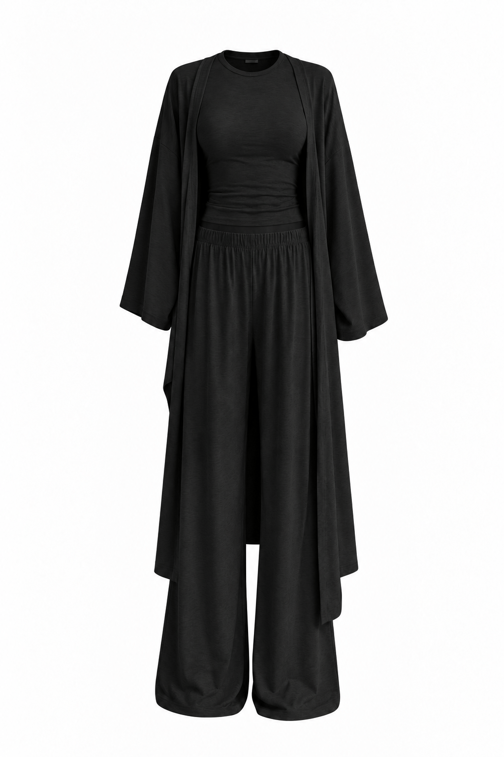 3'lü Kimono Takım Siyah