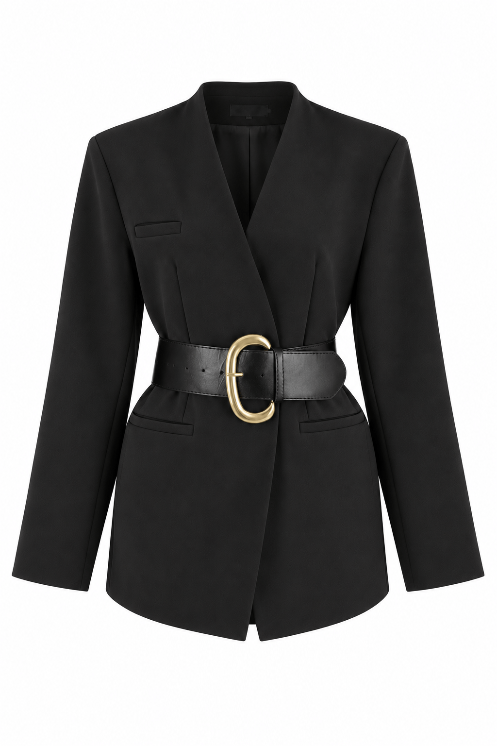 Kemer Detaylı Blazer Ceket Siyah