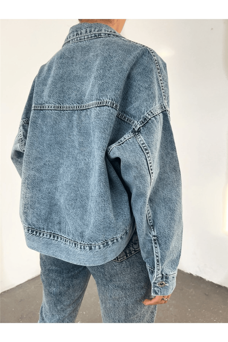 Kadın Oversize Bolero Denim Ceket Zyn-58393 - MAVİ · 7
