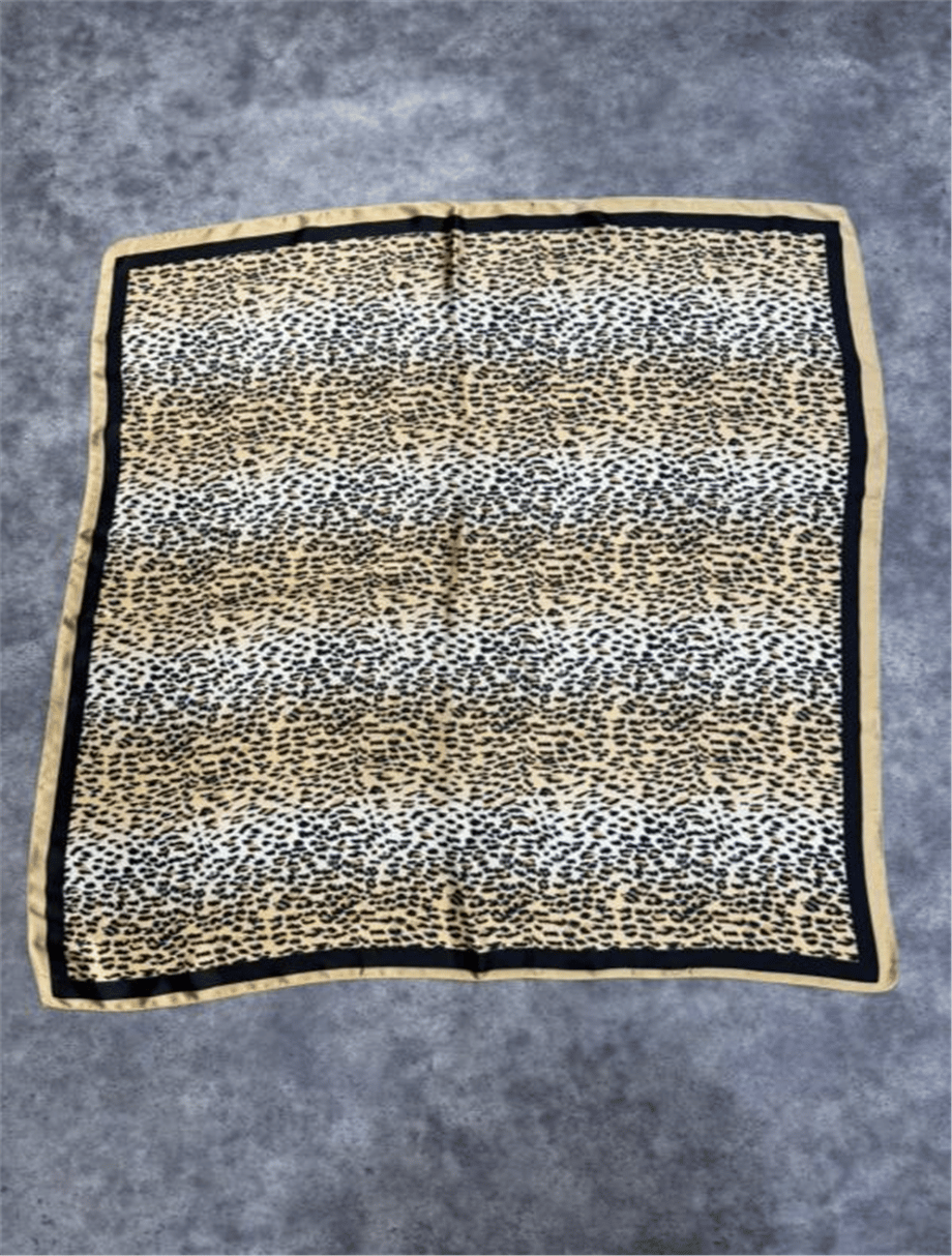Leopar Desenli Şal - Kahverengi, Siyah · 2
